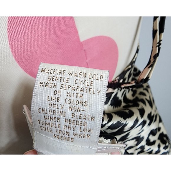 Women's Vintage Intimate Essentials Leopard Open Front Nighty Cami Medium Sexy - Picture 9 of 11